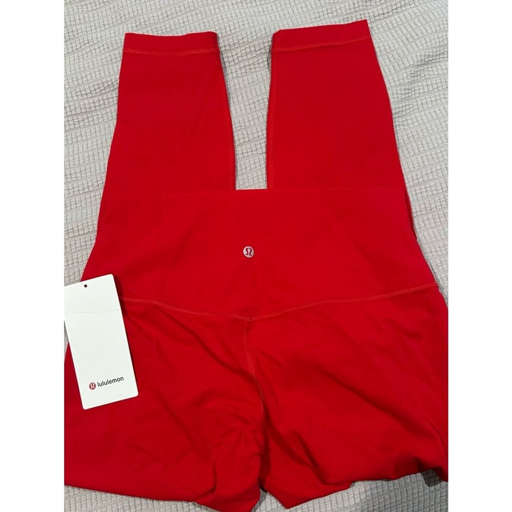 NWT 10 Align Lululemon HR High-Rise 25” Yoga Pants Leggings - Oxford Red